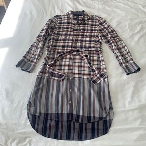 TOMMY HILFIGER PLAID BELTED LONG SLEEVE SHIRT DRESS 4